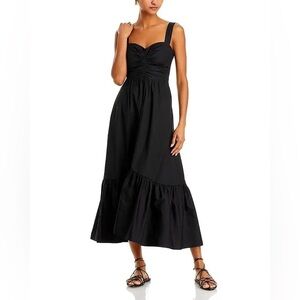 A.L.C. Lilah Cotton Midi-Dress in Black Sz 4 NWT